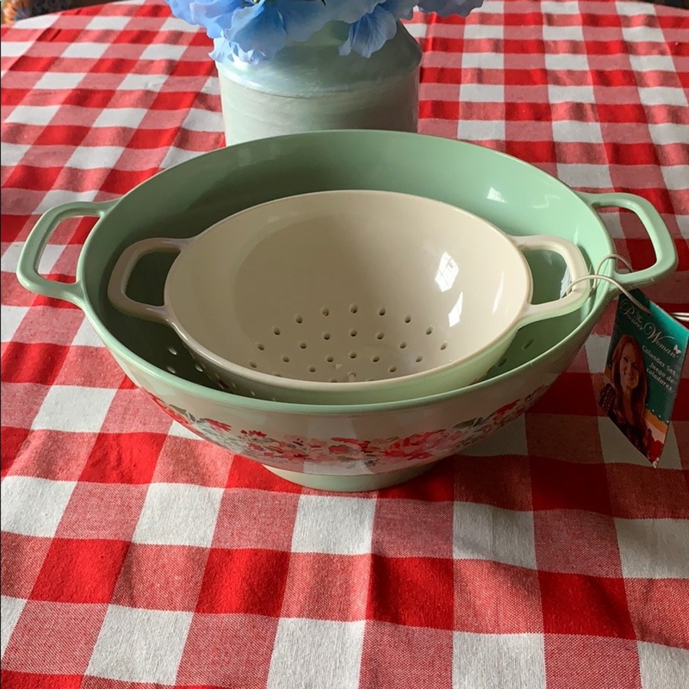 Pioneer Woman Colander Set 2 Pk